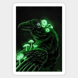 Glowing Raven Sticker